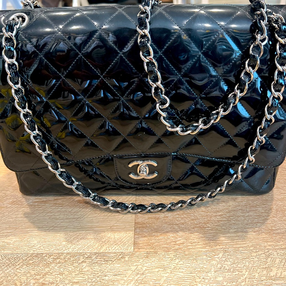 Chanel jumbo patent bag